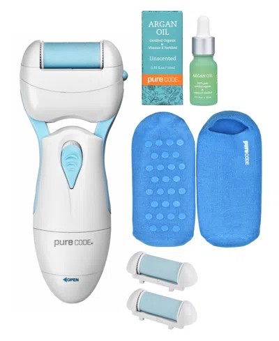 PURECODE 3 STEP PEDICARE WITH UNSCENTED ARGAN OIL SET, SOCKS 10-12, 4 PIECE, CREATED FOR MACY'S