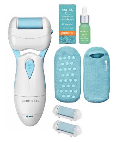 PURECODE 3 STEP PEDICARE WITH UNSCENTED ARGAN OIL SET, SOCKS 6-9, 4 PIECE, CREATED FOR MACY'S