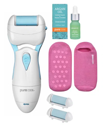 PURECODE 3 STEP PEDICARE WITH UNSCENTED ARGAN OIL SET, SOCKS 6-9, 4 PIECE, CREATED FOR MACY'S