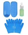 Purecode Men's 3-pc. Moisturizing Gel Set, Gloves L-xl, Socks 10-12 In Blue