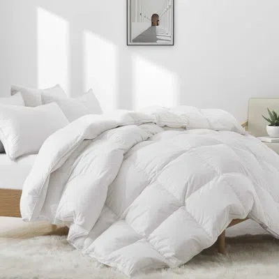 Puredown 100% Cotton 800 Fill Power European Goose Down Heavyweight Comforter In White