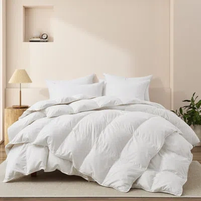 Puredown 3-in-1 Convertible Down Duvet | Summer + All-season Comforter With Button Connection In White