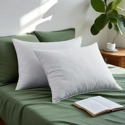 Puredown Clover-quilted Grey Goose Feather Pillows (set Of 2)