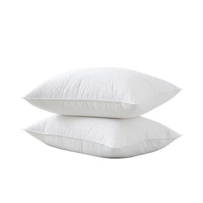 Puredown Dual-comfort Goose Down & Feather Pillow In White