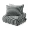 Puredown Flannel Down Alternative Comforter Set