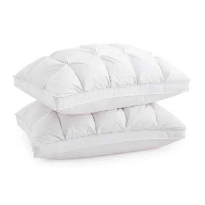 Puredown Luxury Pinch Pleat White Down Feather Pillows
