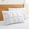 Puredown Luxury Pinch Pleat White Down Feather Pillows