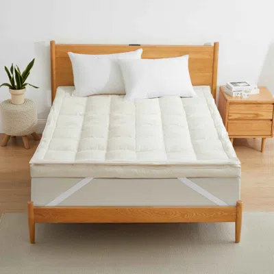 Puredown Peace Nest 3" Ultra Plush Feather Bed Mattress Topper King Queen Full Twin Pillow Top In Multi
