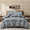 Puredown Winter Paisley Floral Printed Vintage Goose Feather Down Comforter