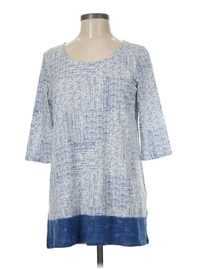 Pre-owned Purejill 3/4 Sleeve Blouse In Blue