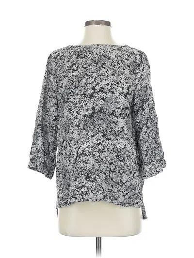 Pre-owned Purejill 3/4 Sleeve Blouse In Gray