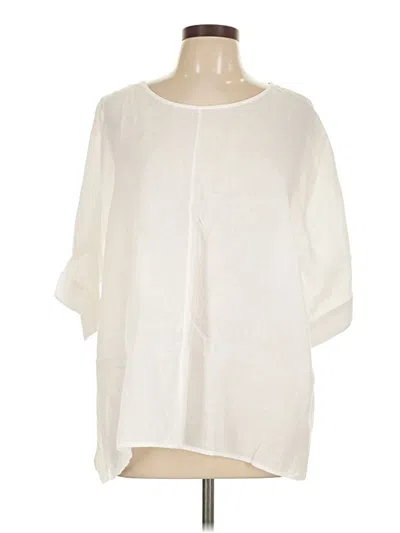 Pre-owned Purejill 3/4 Sleeve Blouse In Ivory