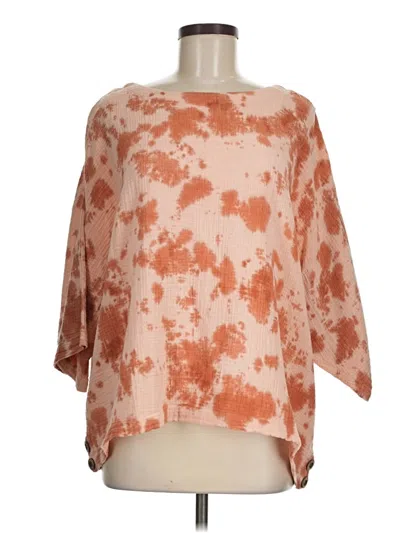 Pre-owned Purejill 3/4 Sleeve Blouse In Orange