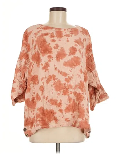Pre-owned Purejill 3/4 Sleeve Blouse In Orange