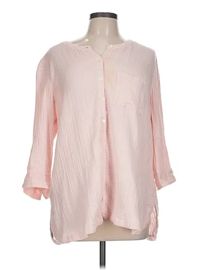 Pre-owned Purejill 3/4 Sleeve Blouse In Pink