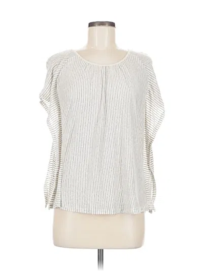 Pre-owned Purejill 3/4 Sleeve Blouse In Silver