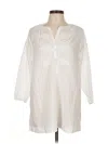 Purejill 3/4 Sleeve Blouse In White