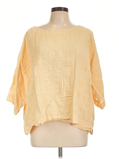 Pre-owned Purejill 3/4 Sleeve Blouse In Yellow