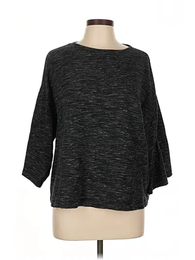 Pre-owned Purejill 3/4 Sleeve T-shirt In Black