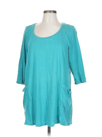 Pre-owned Purejill 3/4 Sleeve T-shirt In Blue