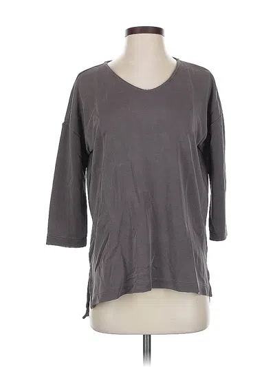 Pre-owned Purejill 3/4 Sleeve T-shirt In Gray