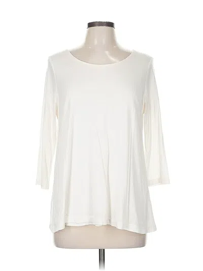 Pre-owned Purejill 3/4 Sleeve T-shirt In White