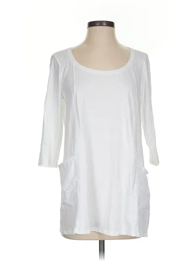 Pre-owned Purejill 3/4 Sleeve T-shirt In White