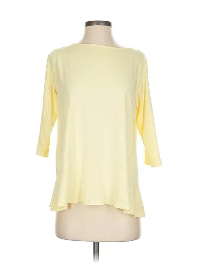 Pre-owned Purejill 3/4 Sleeve T-shirt In Yellow