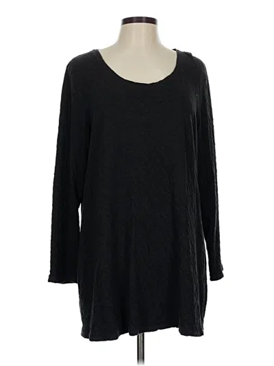 Pre-owned Purejill 3/4 Sleeve T-shirt In Black
