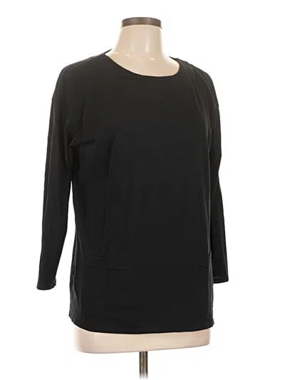 Pre-owned Purejill 3/4 Sleeve T-shirt In Black