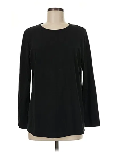 Pre-owned Purejill 3/4 Sleeve T-shirt In Black