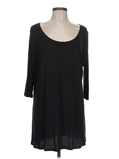Pre-owned Purejill 3/4 Sleeve T-shirt In Black