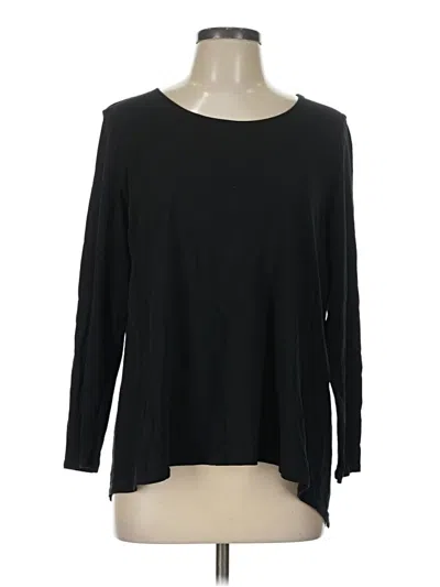 Pre-owned Purejill 3/4 Sleeve T-shirt In Black