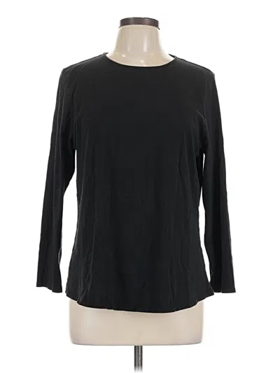 Pre-owned Purejill 3/4 Sleeve T-shirt In Black