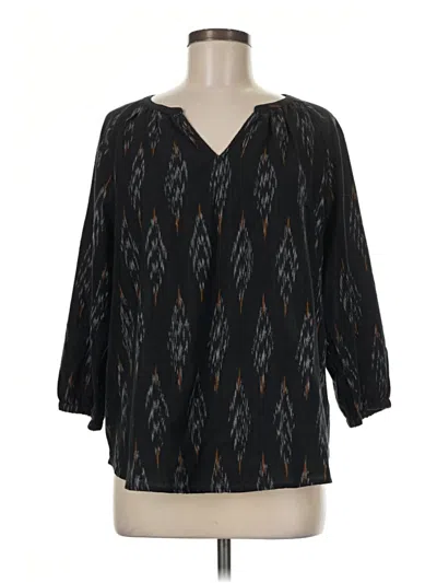Pre-owned Purejill 3/4 Sleeve T-shirt In Black