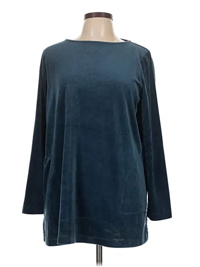 Pre-owned Purejill 3/4 Sleeve T-shirt In Blue