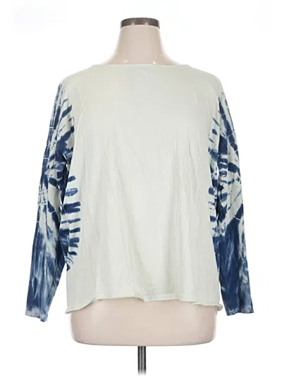 Pre-owned Purejill 3/4 Sleeve T-shirt In Blue