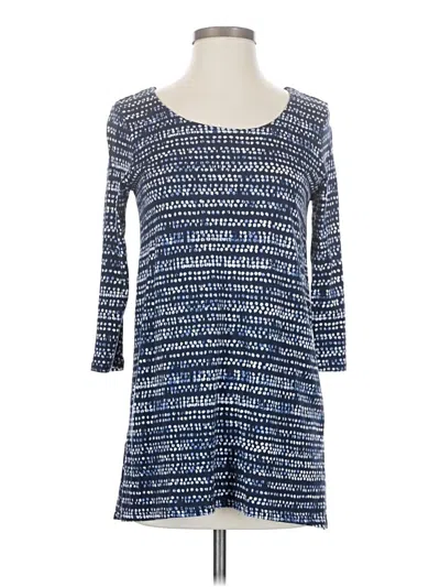 Pre-owned Purejill 3/4 Sleeve T-shirt In Blue