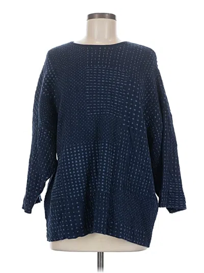 Pre-owned Purejill 3/4 Sleeve T-shirt In Blue
