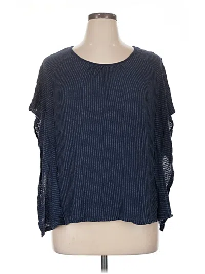 Pre-owned Purejill 3/4 Sleeve T-shirt In Blue