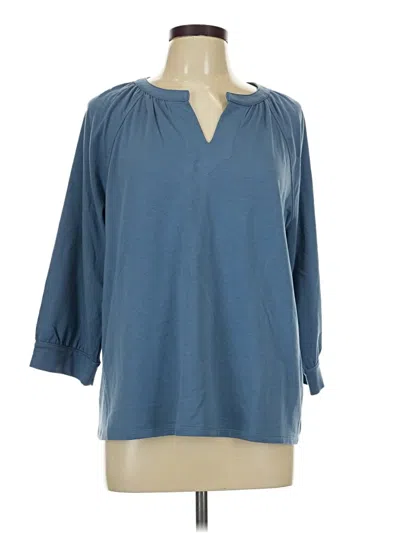 Purejill 3/4 Sleeve T-shirt In Blue