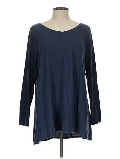 Pre-owned Purejill 3/4 Sleeve T-shirt In Blue