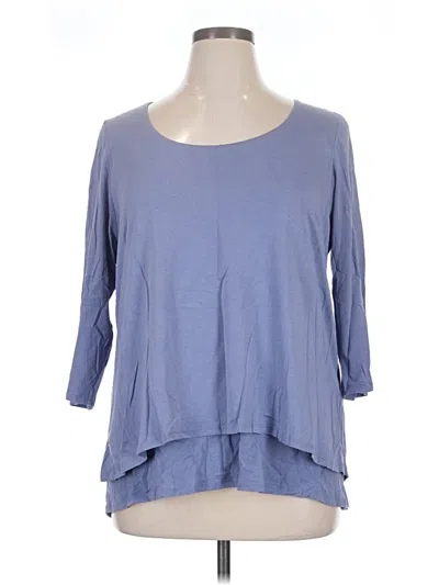 Pre-owned Purejill 3/4 Sleeve T-shirt In Blue