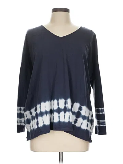 Pre-owned Purejill 3/4 Sleeve T-shirt In Blue