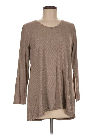 Pre-owned Purejill 3/4 Sleeve T-shirt In Brown