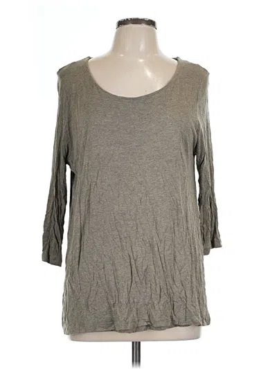 Pre-owned Purejill 3/4 Sleeve T-shirt In Gray