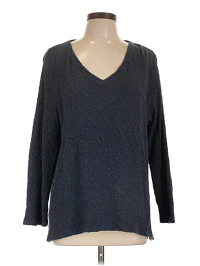 Pre-owned Purejill 3/4 Sleeve T-shirt In Gray