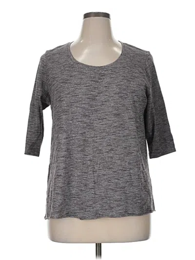 Pre-owned Purejill 3/4 Sleeve T-shirt In Gray