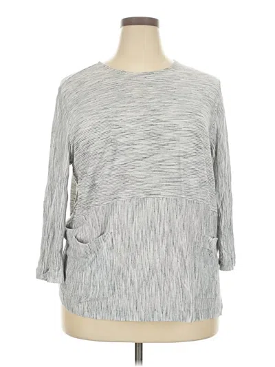 Pre-owned Purejill 3/4 Sleeve T-shirt In Gray