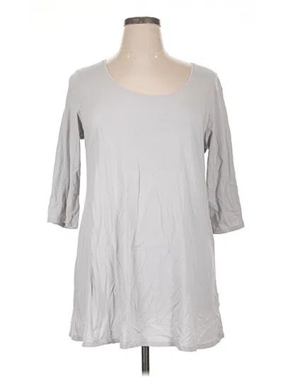 Pre-owned Purejill 3/4 Sleeve T-shirt In Gray